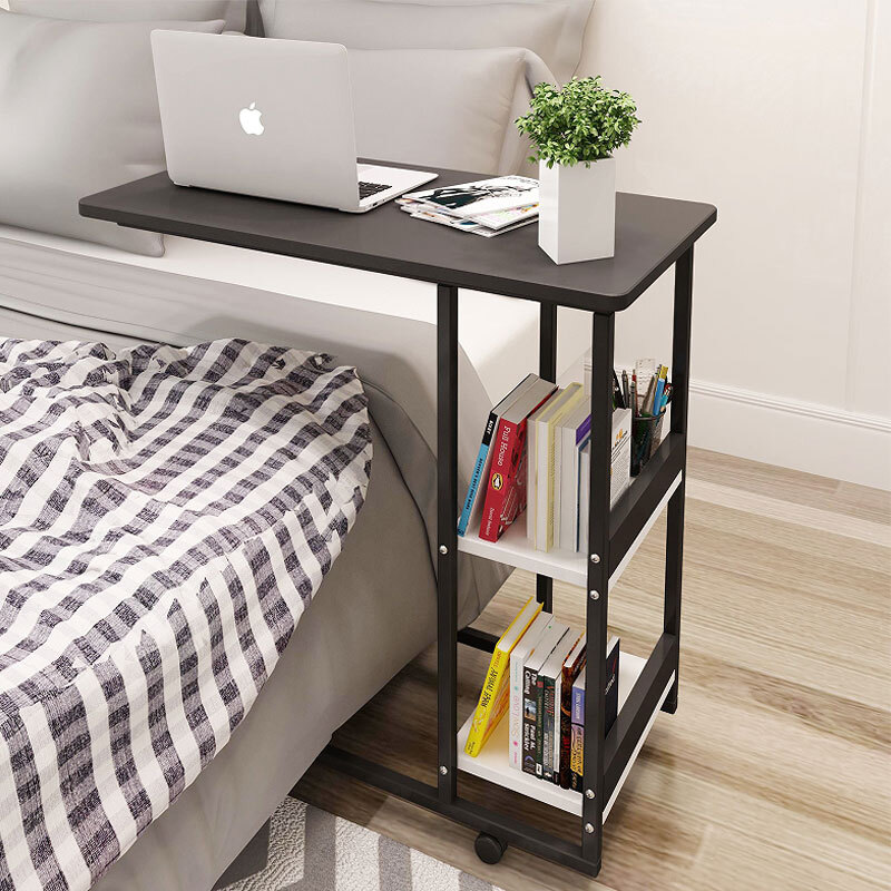 Handsome Fox Computer Table Sofa Side Corner Several Removable Small Handsome Fox Computer Table Sofa Side Corner Several Removable Small Desk With Wheel Coffee Lazy Bedside Black Willow Wood