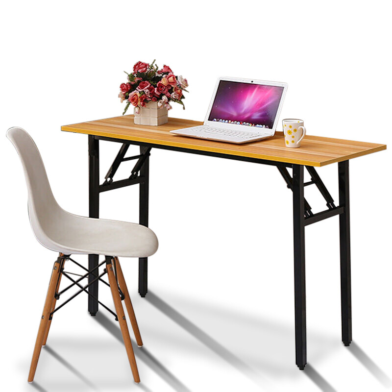华恺之星 Computer Table Simple Portable Folding Long 华恺之星 Computer Table Simple Portable Folding Long Conference Dinner Desk Writing Dining Yellow Wood Grain
