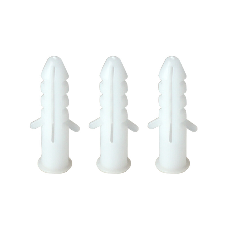 How high (ineless) round plastic expansion tube, plastic expansion plug, white rubber plug, nylon expansion plug M 6\/8\/10\/12mm 6mm, about 1000 pieces per bag