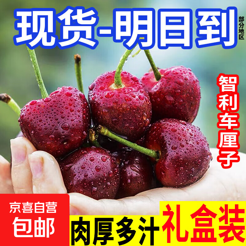 Chilean Cherry Crispy Sweet Imported Fruit Gift Box for Pregnant Women 1kg (net weight) XL Sample 24-26mm
