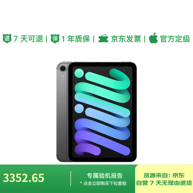 99% new Apple/Apple iPad mini (A17 Pro) 8.3-inch tablet (256G eSIM version/mini7/MXQ43CH/A) space gray