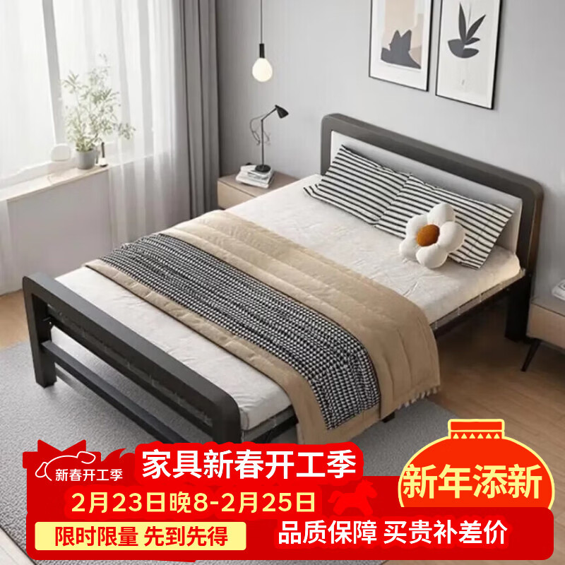 Zhuobo folding bed single bed home nap bed lunch break bed hard bed simple bed XC03 bold 1.9*1 meters