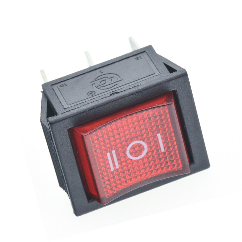 TaoTimeClub KCD4 red with light 3-speed 6-pin 3-speed 6-pin 16A power supply rocker boat switch double pole double throw