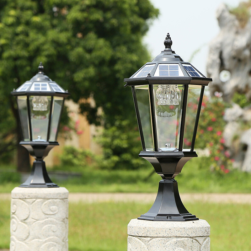Solar Light Garden Outdoor Wall Super Bright Home Pillar Solar Light Garden Outdoor Wall Super Bright Home Pillar Waterproof European Door Post Street Pointed Straight