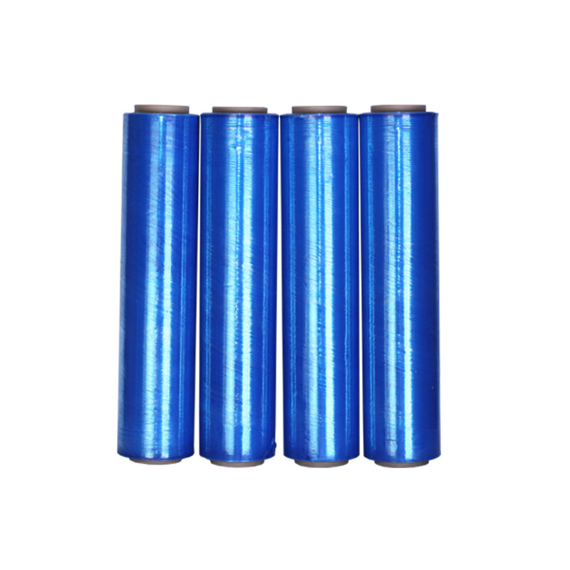 PUDI black blue wrapping film PE brushed grafting wrap film 50CM stretch brushed large roll industrial moving protective packaging film blue width 50cm long 300 meters (2.8 kg)