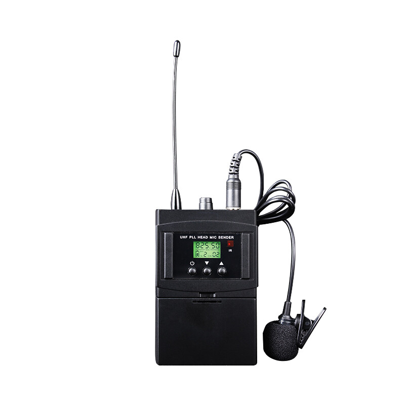 KFW WK-U8600A wireless microphone, held in one hand and hung on the waist (collar, headband)