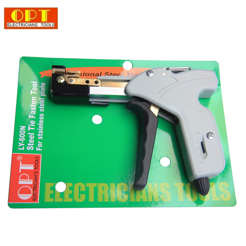 Taiwan OPT imported metal tie gun, metal stainless steel tightening pliers, tie tool LY-600N metal tie 0.3-7.9mm
