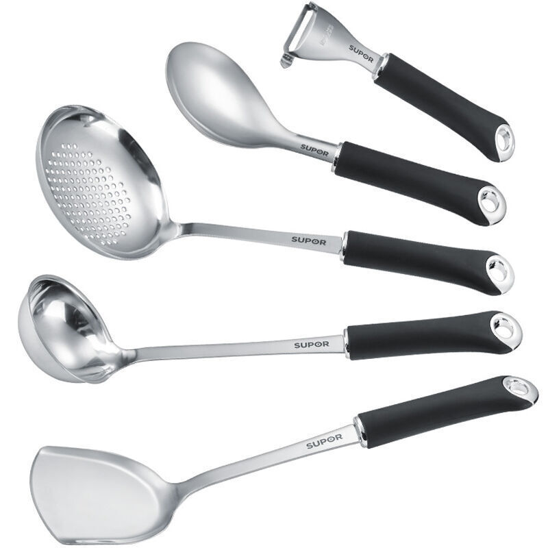 SUPOR Supor pot and spatula set, stainless steel spatula and spoon, cooking spatula and spoon set, six-piece set