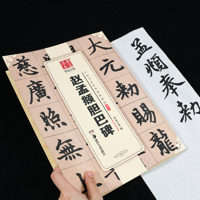 Ten Thousand Volumes of China, exquisite Chinese calligraphy handed down from ancient times, Zhao Mengfu Danba stele in regular script, Zhao Mengfu brush calligraphy original inscriptions and rubbings, adult students copying ancient inscriptions, simplified marginalia