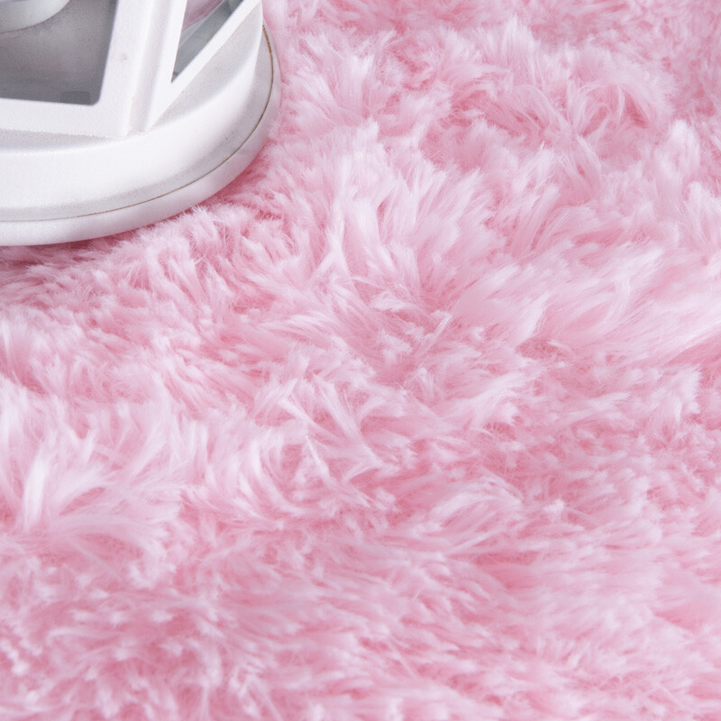 Fuju peach velvet carpet non-slip bedroom bedside bay window blanket 80*160cm peach pink