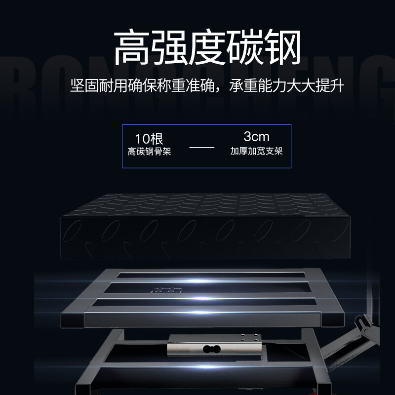 RONGCHENG Electronic Scale Commercial Platform Scale Weighing Electronic Scale Price Valuation and Vegetable Selling Accurate Food Scale Cargo Scale 100kg Thickened LCD Display