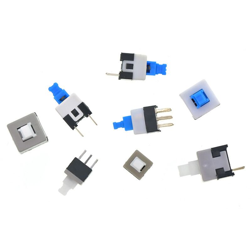 TaoTimeClub button switch key switch 5.8*5.8-8.5*8.5MM self-locking lockless switch 10 5.8*5.8MM self-locking switch double row/6 feet (10 pcs)