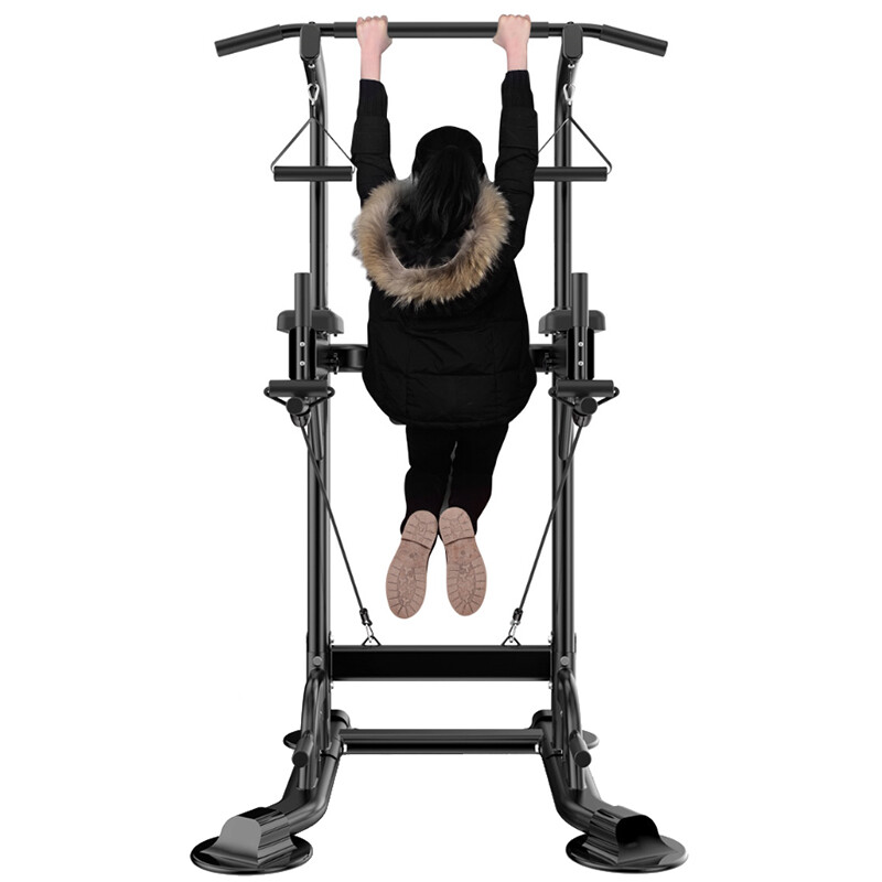 ZHENG XIN horizontal bar pull-up device home sports fitness training equipment indoor single and parallel bars adult adjustable horizontal bar 045 multi-function model - black