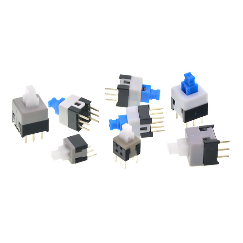 TaoTimeClub button switch key switch 5.8*5.8-8.5*8.5MM self-locking lockless switch 10 5.8*5.8MM self-locking switch double row/6 feet (10 pcs)