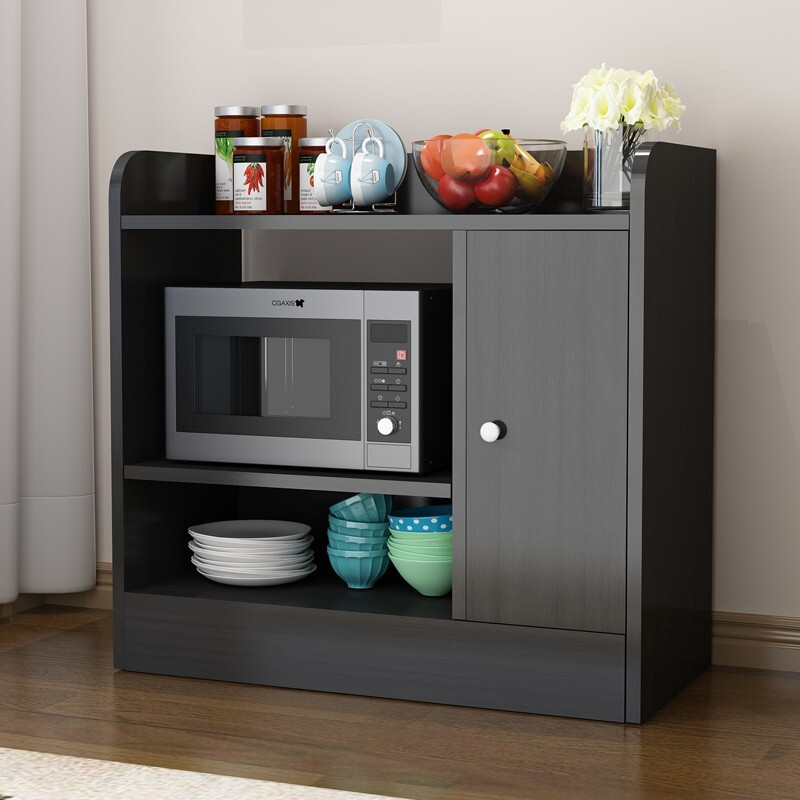 Paden Multi Functional Side Cabinet Modern Minimalist Storage Tea Microwave Wine Black Willow