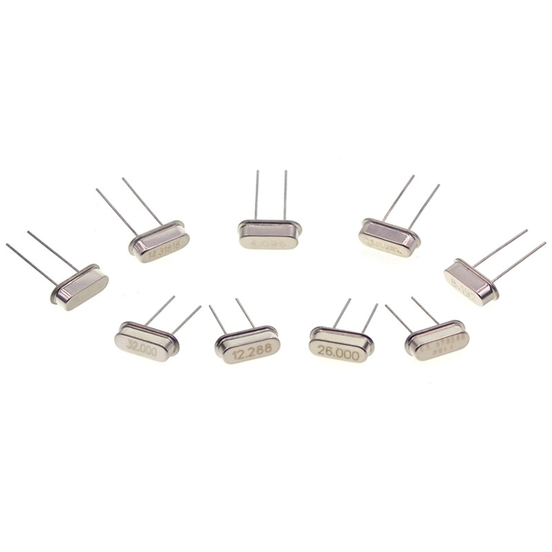 TaoTimeClub quartz crystal oscillator plug-in two-pin HC-49S passive clock crystal 3.579545MHz-40MHz 8MHz plug-in two-pin (5 pieces)