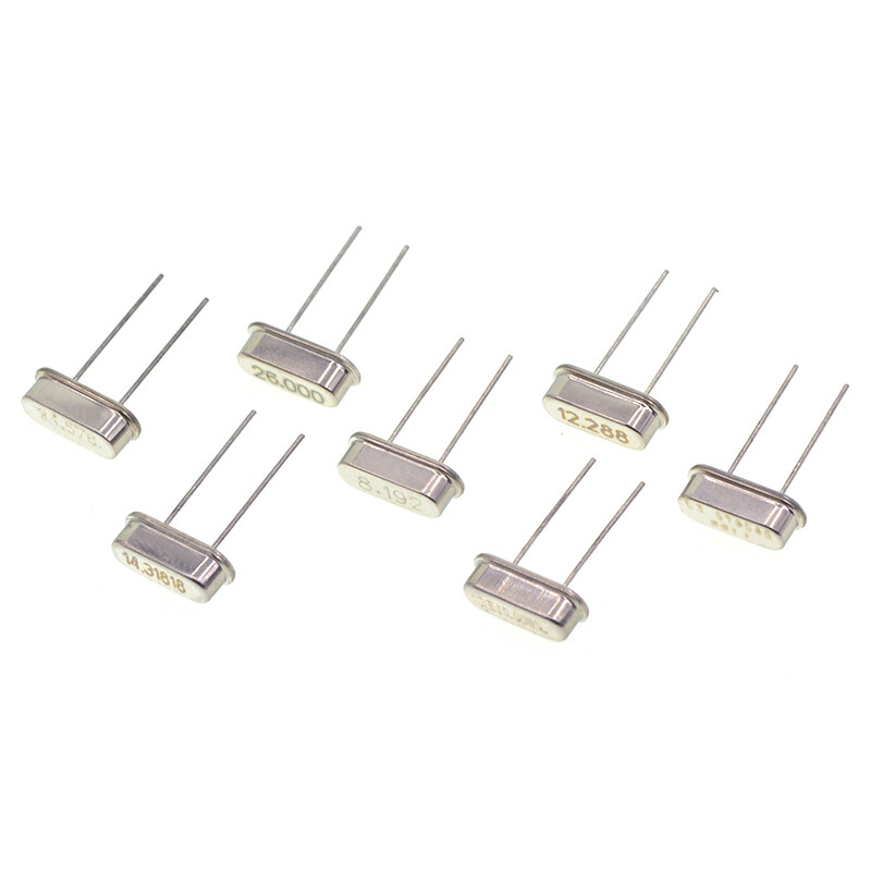 TaoTimeClub quartz crystal oscillator plug-in two-pin HC-49S passive clock crystal 3.579545MHz-40MHz 8MHz plug-in two-pin (5 pieces)