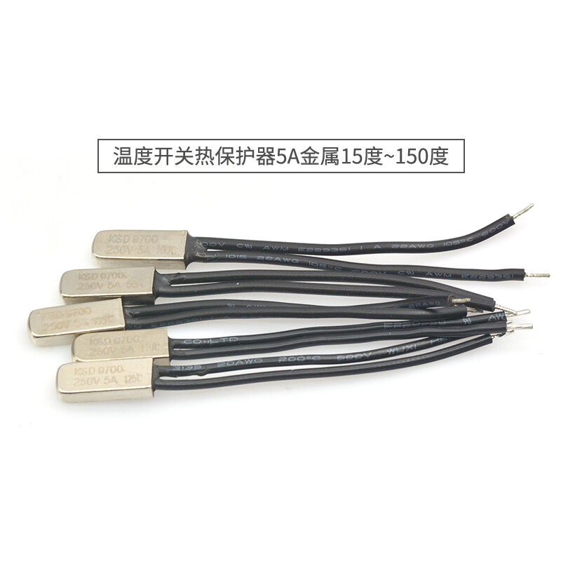TaoTimeClub KSD9700 temperature control switch temperature switch thermal protector 5A metal normally open and normally closed 15 25 degrees ~ 155 degrees 5A metal normally closed 95 degrees
