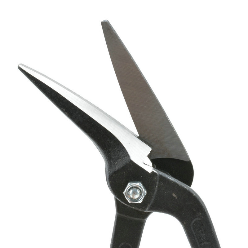 Bodun 10-inch stainless steel sheet scissors, industrial-grade metal scissors, flat-head aviation scissors, diamond mesh scissors, carpet scissors BD-4451