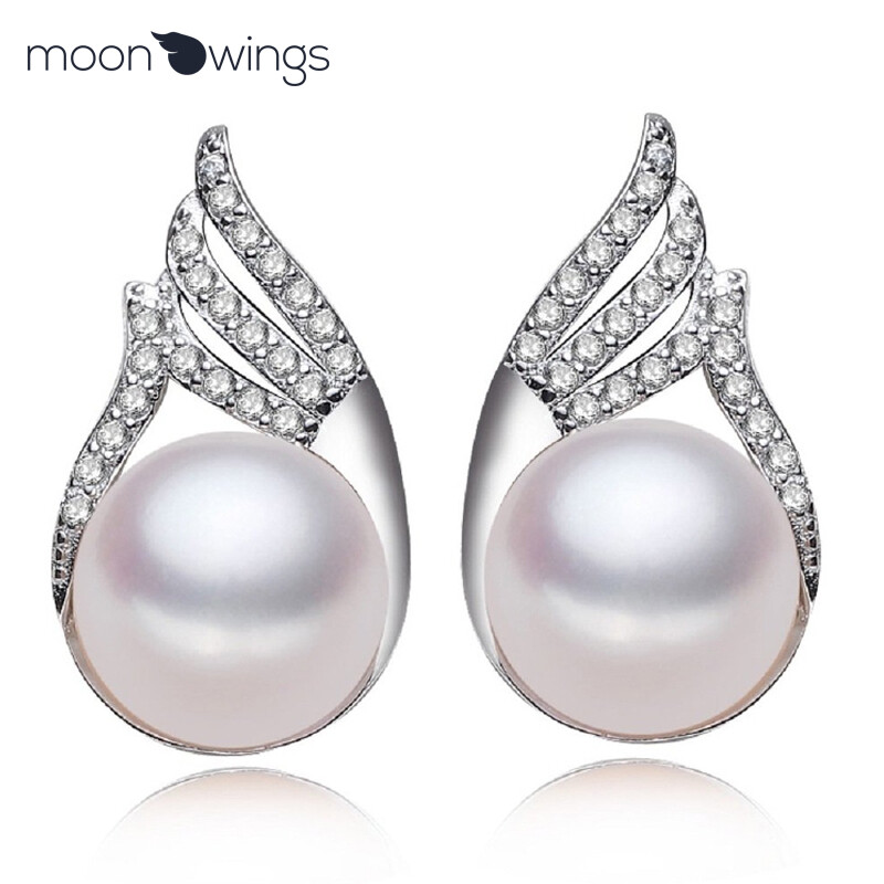 Dream Wing Jewelry Freshwater Pearl Stud Earrings 9 5 10mm Flat Dream Wing Jewelry Freshwater Pearl Stud Earrings 9 5 10mm Flat Round High Gloss Almost Innocent S925 Silver Phoenix End Clic