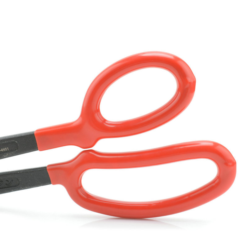 Bodun 10-inch stainless steel sheet scissors, industrial-grade metal scissors, flat-head aviation scissors, diamond mesh scissors, carpet scissors BD-4451