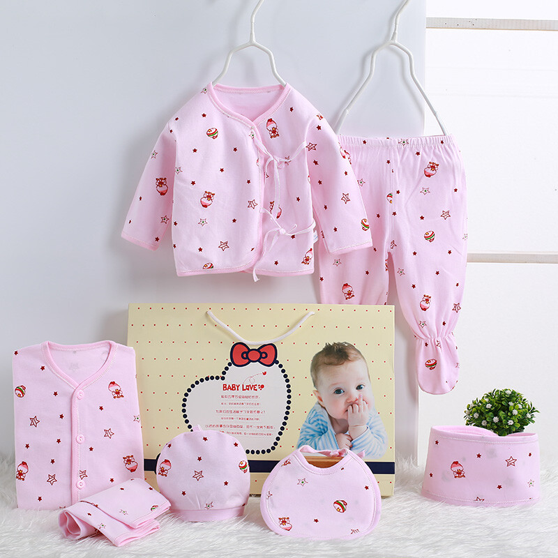 Yinbeler 7 Sets Of Gift Box Newborn Baby Clothing Cotton Spring