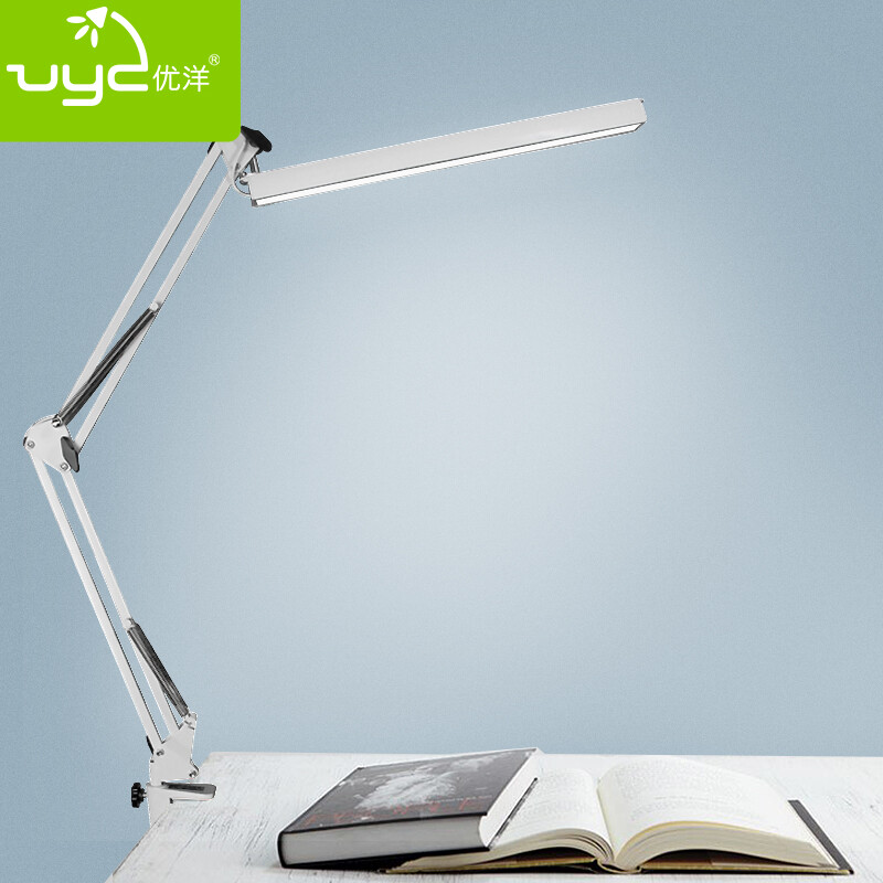 Youyang Led Desk Lamp Learning Clip Light Creative Fashion Simple Youyang Led Desk Lamp Learning Clip Light Creative Fashion Simple Study Room Table Dimmable Folding White With Adapter