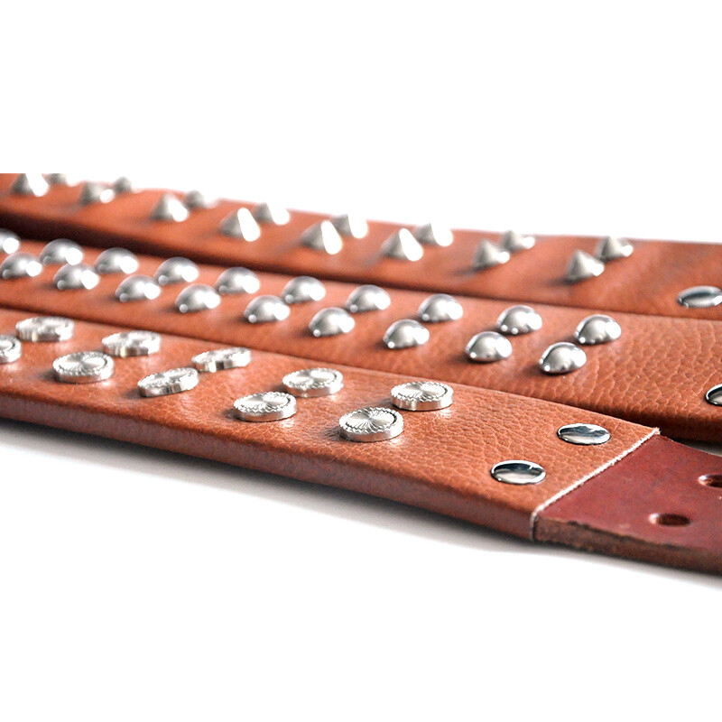 Chukchi (CHUKCHI) large dog cowhide collar cowhide collar suitable for Golden Retriever German Shepherd Tibetan Mastiff without damaging the hair XC-028 drum nails L-large dogs