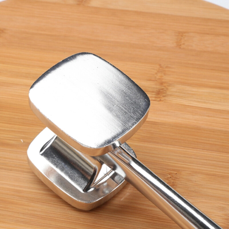 Douchemcl household double-sided meat hammer aluminum alloy steak hammer loose meat hammer tenderizer hammer beef steak making tool meat hammer