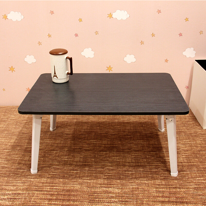 Double Computer Desk Elephant Legs Black Brushed Simple Laptop Double Computer Desk Elephant Legs Black Brushed Simple Laptop Bed Dormitory Lazy Table Folding Study Home Dining Household Tatami