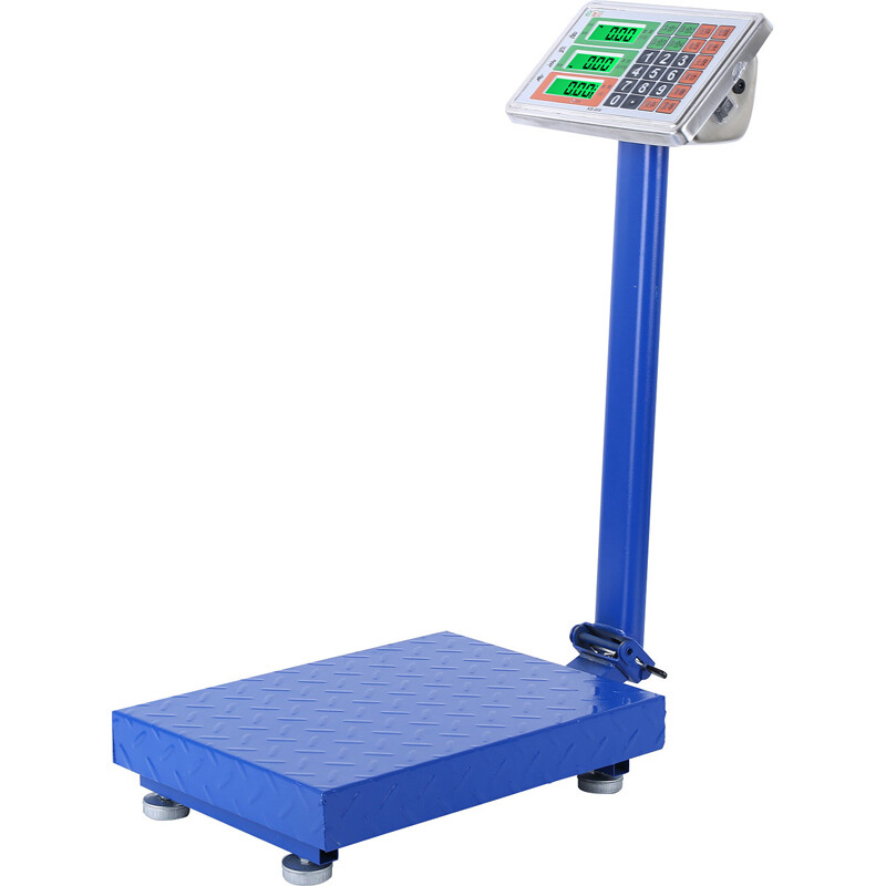 Kubei electronic scale commercial platform scale for pricing and weighing high-precision electronic platform scale floor-standing kilogram household small vegetable market 150KG black letter extra thick version
