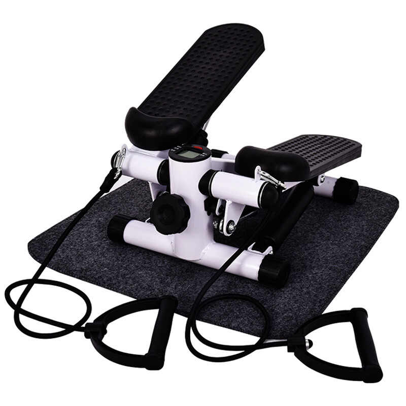 Youmei installation-free stepper home silent small mini stepper weight loss fitness equipment flagship model black and white + drawstring + mat + lubricant