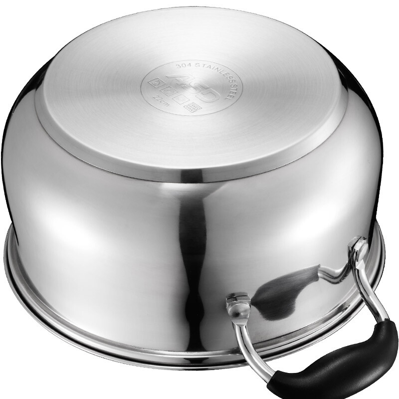ASD (ASD) soup pot 304 stainless steel stew pot large gas stove induction cooker milk pot thickened uncoated multi-bottom steamer noodle pot with handle steamer 24cm