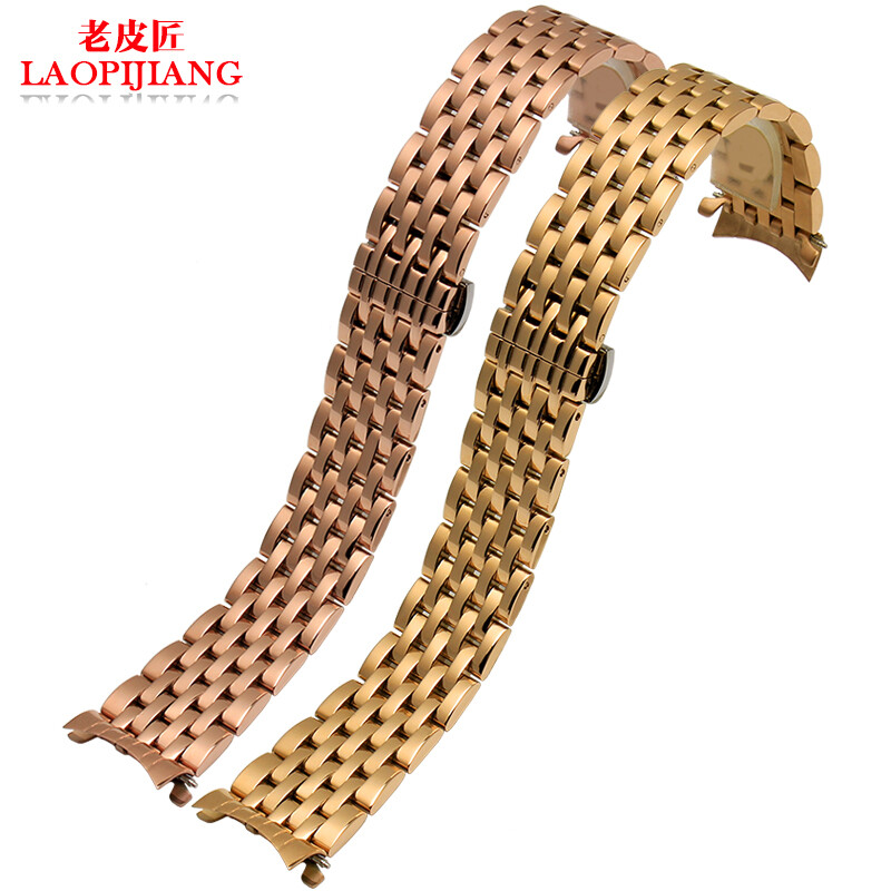 The old cobbler is suitable for Tissot, Omega, Rossini, Citizen watch strap, steel strap bracelet, stainless steel watch strap for men and women, silver 22mm