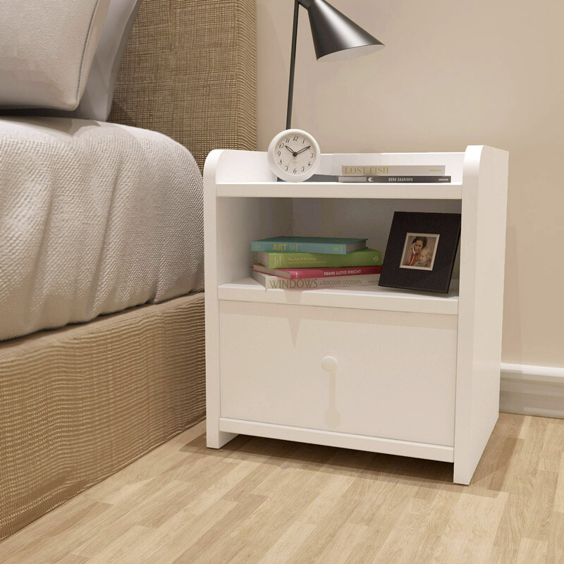 Ha Luodun Modern Bedside Table Simple Living Room Storage Cabinet Ha Luodun Modern Bedside Table Simple Living Room Storage Cabinet Assembly File Data Bookcase Side Single Drawer White