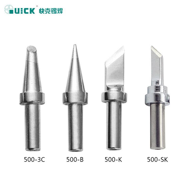 QUICK quick soldering tip 500 series soldering iron tip TS2300/205/3205/376D-150 household soldering station 500-K (10 pieces)
