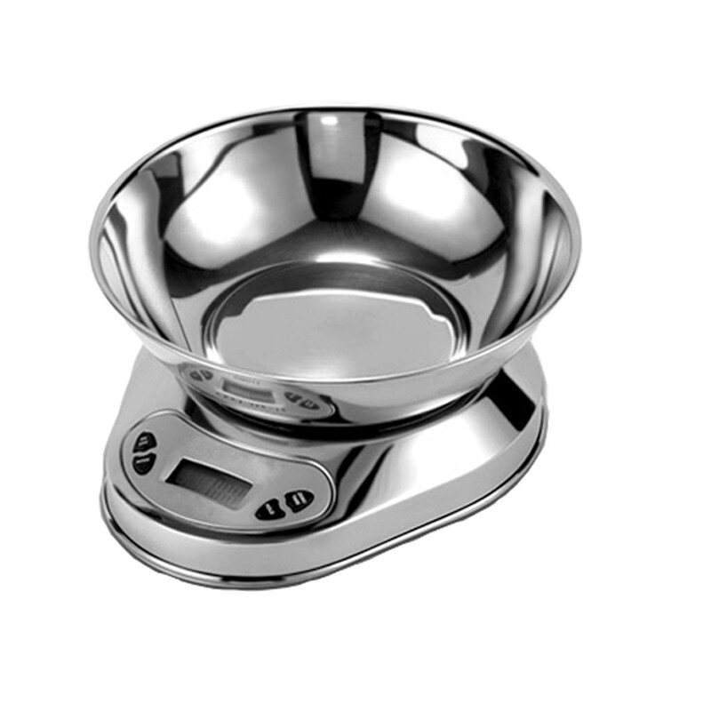 Platform scale stainless steel kitchen scale electronic scale baking scale traditional Chinese medicine scale weighing peeled bird's nest scale 5kg EK03 with tray