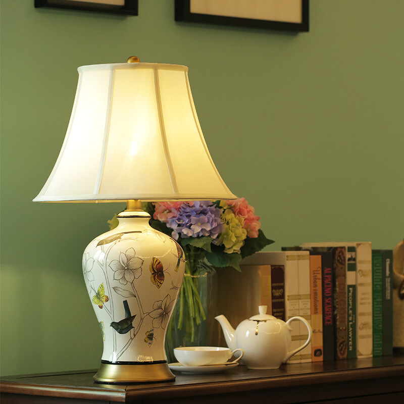 Fandbo European Style Copper Ceramic Table Lamp Living Room Study Fandbo European Style Copper Ceramic Table Lamp Living Room Study Large American New Chinese Bedroom Hotel