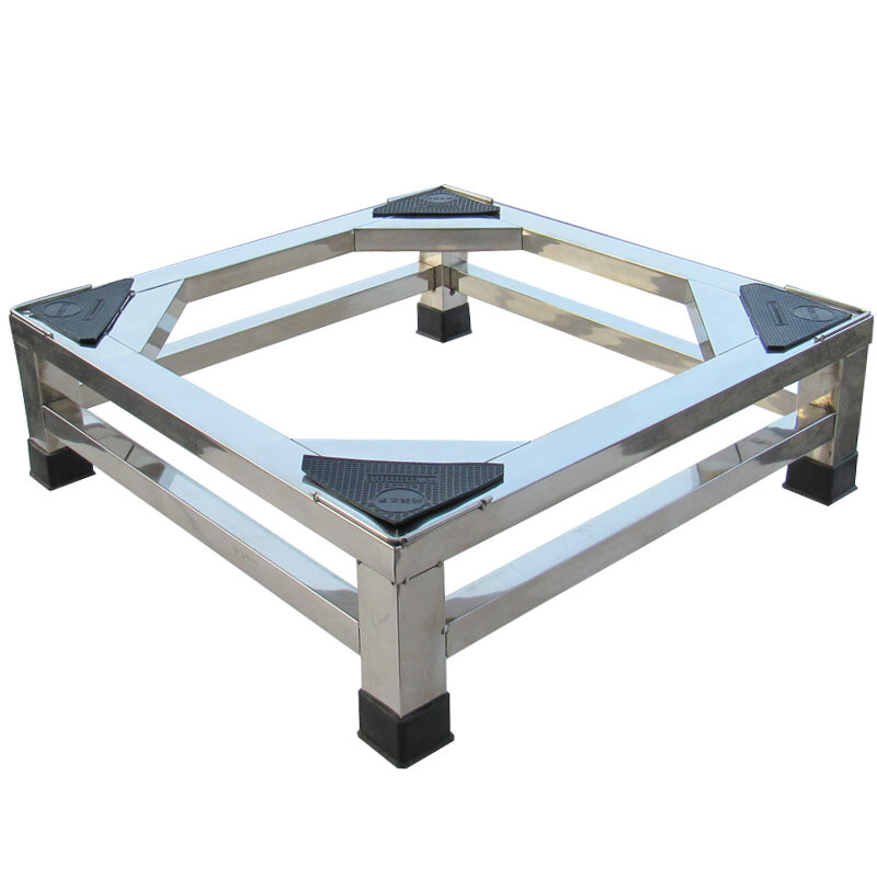 YIMEITIANHE Heightened stainless steel washing machine base refrigerator bracket disinfection cupboard bracket drum washing machine tripod bracket 53*53 cm thickened stainless steel double layer 30 cm high