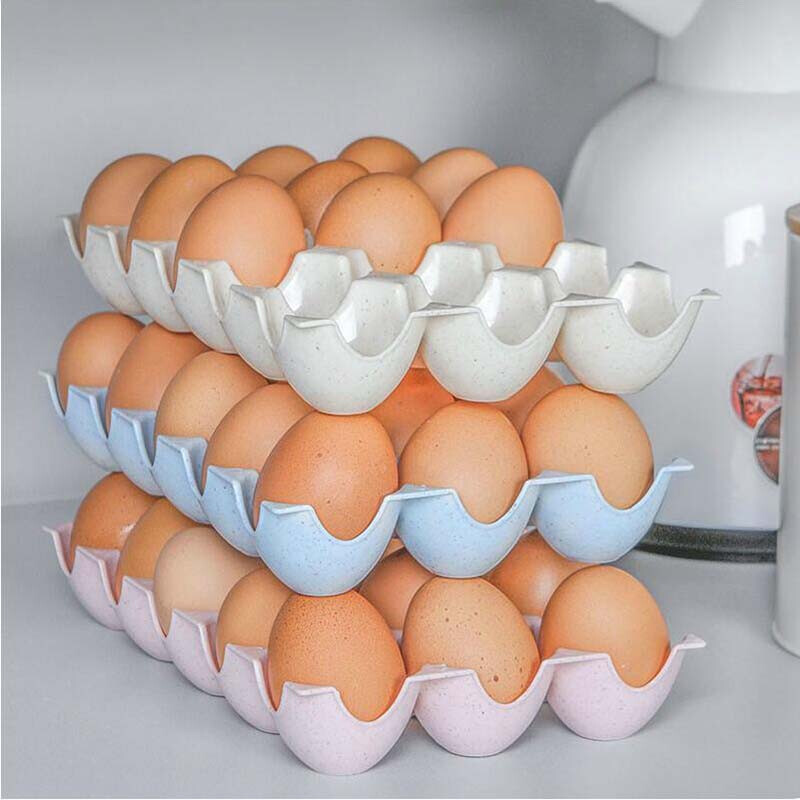 Mi Shuo egg storage box refrigerator cabinet egg box egg tray blue