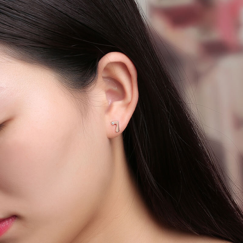 Demone Se0337 18k Gold Rose Digital Diamond Stud Earrings Demone Se0337 18k Gold Rose Digital Diamond Stud Earrings Korean Birthday Women