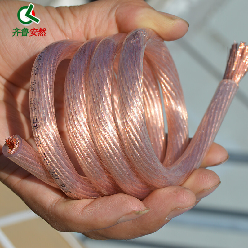 Qilu Anran car fire wire, emergency wire, thick battery connection wire, thick copper fire wire, wire connection, 25 square meters, copper wire, suitable for yellow plate cars, two 3-meter wires, red + black