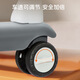 Habik walker O-leg baby multi-function hand pushing anti-rolling baby can sit or push driving to start the walker. Upgraded version - gray [music box toys + dining plate]