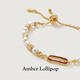 Amber Lollipop Pearl Bracelet Women's Light Temperament Bracelet S925 Silver Bracelet Anniversary Birthday Gift for Girlfriend and Wife