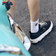 斐乐（FILA）官方男鞋ROCK岩石鞋帆布鞋新款时尚休闲鞋 黑-BK 41