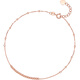 Saturday Fuhong 18K gold simple round bead K gold anklet for women birthday gift C088914 21+2cm