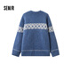 Semir sweater men's winter Fair Isle jacquard ethnic style sweater retro couple sweater 109724107206