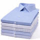 Hengyuanxiang Männer kurzärmeliges Hemd Sommer Pure Cotton DP Iron-Free Business Formale Kee Farbige Arbeit professionelles Arbeites Hemd Pure White MT001-D 40 (170/92A)