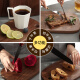 Black walnut solid wood chopping board household food supplement case cutting board steak board wooden bread tray large - oval long 39.5*22cm solid wood