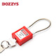 BOZZYS engineering padlock stainless steel cable safety lock 150*3.2MM energy isolation industrial cable safety lock BD-G41KD 2 keys not open